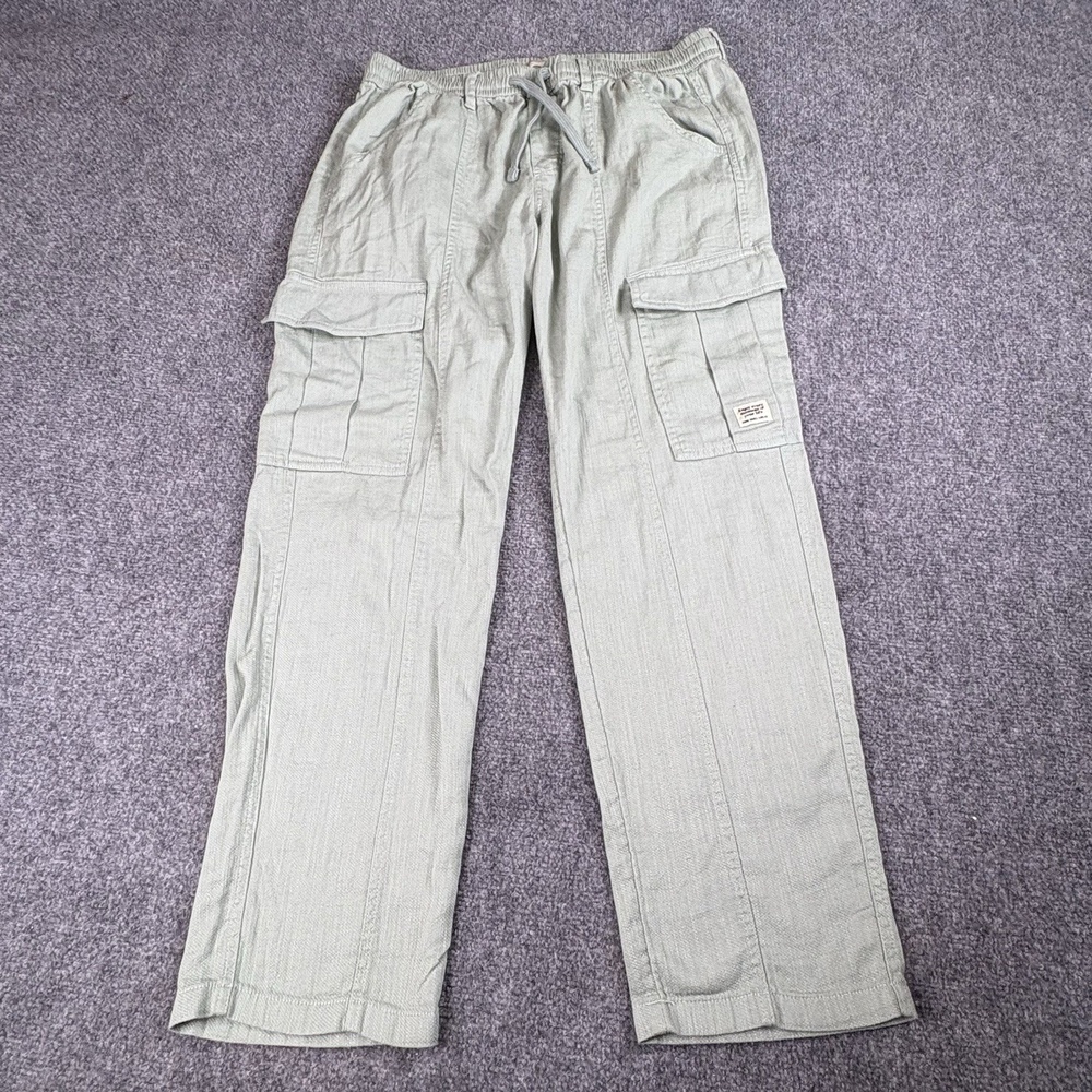 DNMX Cargo Pants Mens 34 Mint Green Drawstring Waist Utility Gorpcore Coastal